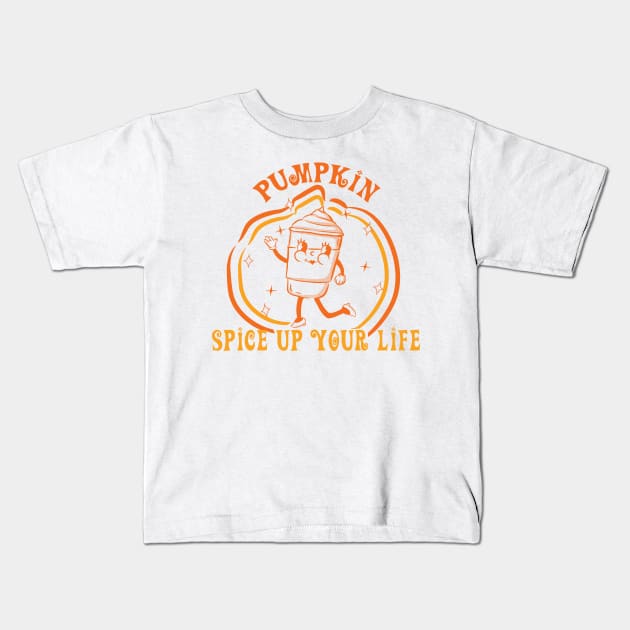 Pumpkin Spice up Your Life! Kids T-Shirt by lilspoonz